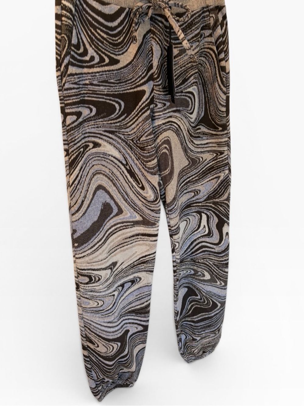 TWENTY Montreal Hyper Real Knit Jogger Pants Size Small Abstract Print